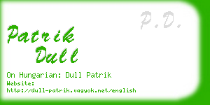 patrik dull business card